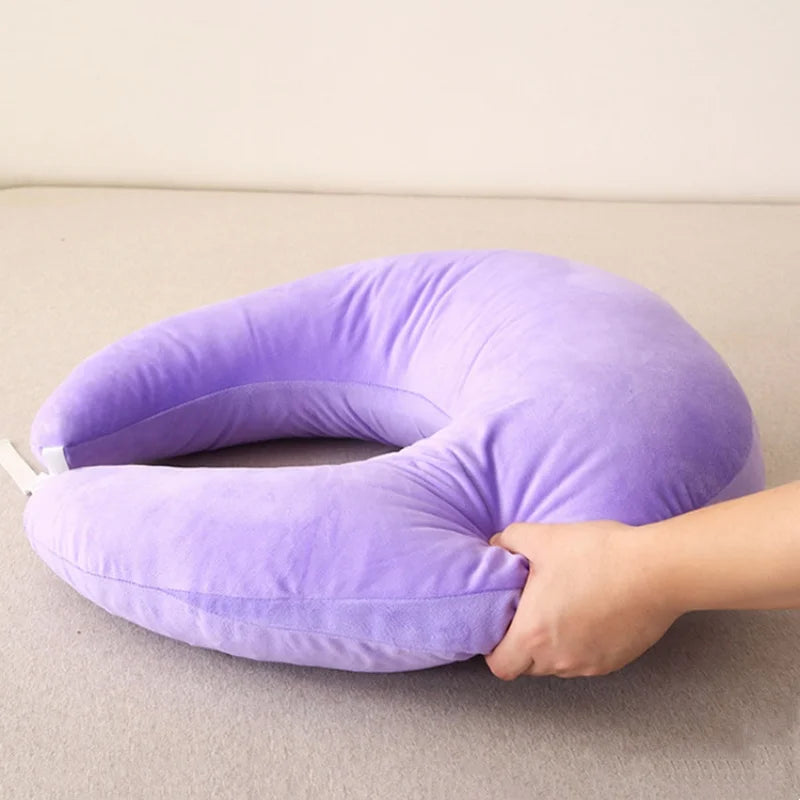 Ergonomic U-Shaped Gaming Pillow with Adjustable Arm Rest Support for Adults lap Cushion Reading Comfort Portable Design