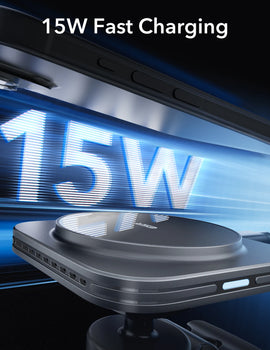 MagSafe Car Mount Charger Qi2-Certified Dashboard Wireless Car Charger for iPhone 16/15/14/13/12 Car Accessory