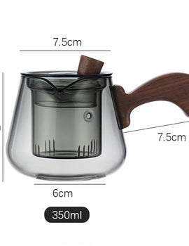 Japanese 350ml Side Handle Glass Teapot With Tea Infuser Filter Brewing Flower Tea Pot Puer Oolong Tea Maker Kungfu Tea Set