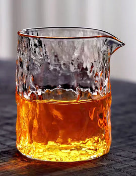 Transparent Uneven Hammer Pattern Glass Fair Cup Tea Mugs Chahai Tea Justice Cup Kung Fu Tea Pitcher Tea Set Accessories Teaware