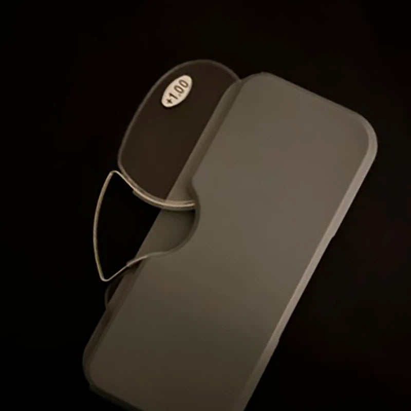 Portable Clip On Nose Reading Glasses with Rimless Design