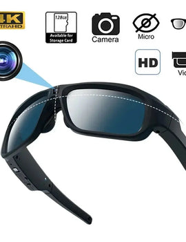 4K Camera Glasses, Video Glasses, Bike Surveillance Video Recorder Action Cam Sunglasses Outdoor Sports Camcorder Ultra-clear