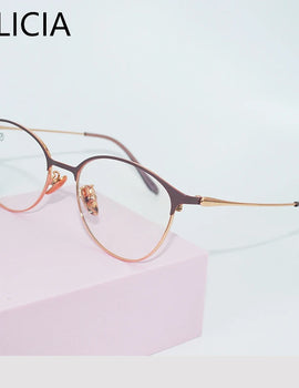Retro Cat Eye Butterfly Eyewear Ultra Light Alloy Spectacle Optical Prescription Glasses Frames