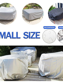 Small Sizes Waterproof Outdoor Garden Furniture Covers Rain Snow Chair Cover for Sofa Table Chair Patio Dust Proof Gray Black S