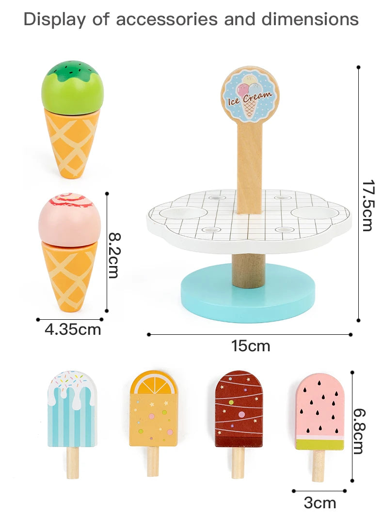 Wooden Afternoon Tea Dessert Pretend Play Set