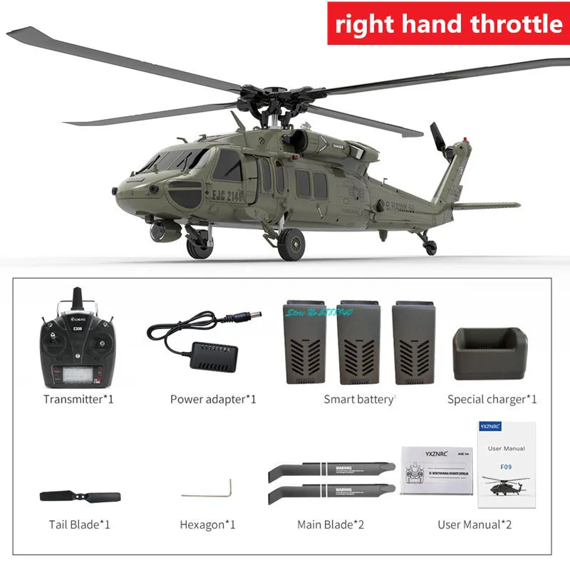 Professional Six Channel Brushless Remote Control Military Helicopter