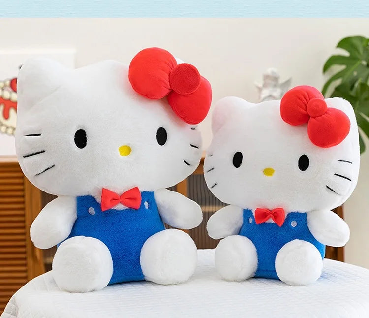 Kawaii Hello Kitty Plush Toy Sanrio Cute Hello Kitty Stuffed Doll for Kids Birthday Gift Valentine Present for Girls Soft Doll