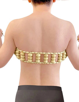 1 PC Wood Massage Roller, Wooden Therapy Cellulite Massage Tools, Wood Manual Back Massager Roller Rope for Leg Back Pain Relief