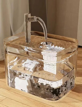 Automatic Pet Water Fountain Transparent USB Power Cat Water Dispenser 1500ml for Indoor Dog and Cat Water Feeding Supplies