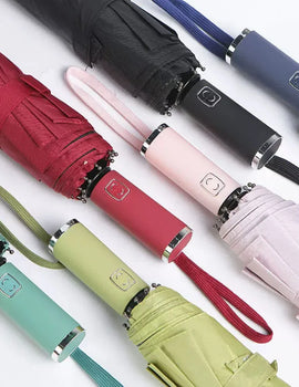 Stylish Automatic Umbrella - UV Protection, Windproof with 10 Reinforced Ribs, Design for Sun & Rain