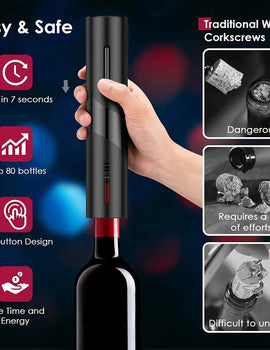 Electric Red Wine Openers Automatic Corkscrew Wine Openers for Red Wine Foil Cutter Kitchen Accessories Gadgets Bottle Opener