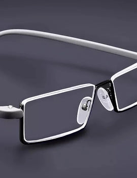 Metal Blue Light Glasses Men Gray Half Frame Glasses For Farsightness TR90 Eyewear Magnifying lenses sight plus