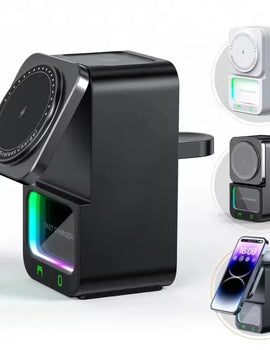 Bluetooth speaker charger with five in one speaker and wireless fast charging suitable for Apple Aeries phones/headphones/watche