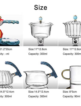Fish Teapot Glass Lazy Automatic Tea Making Household Pu'er Oolong Tea Set Infuser Drinking