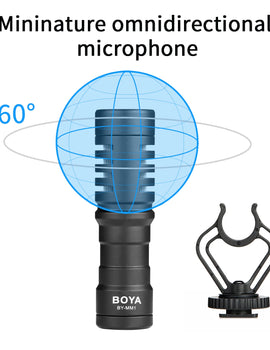 BY-MM1-B On-camera Shotgun Microphone for iPhone Android Smartphone DSLR Cameras PC Laptop Youtube Recording Streaming Vlog