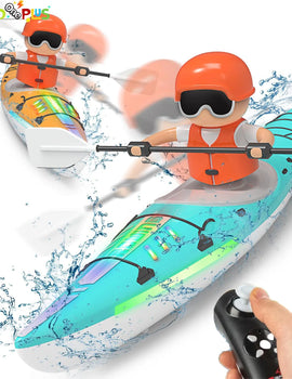 Rc Boat Kayak Racing Ship 2.4G Remote Control Rowing Boat Paddling Water Competition Games Summer Outdoor Toy for Boys Gift