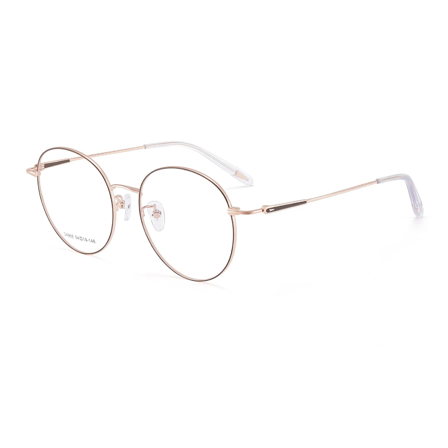 Retro Round Lightweight Alloy Eyeglasses Frames