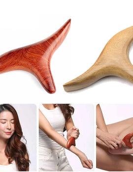 1 PC Neck Foot Wood Trigger Point Massage Gua Sha Tools,Home Gym Professional Wooden Therapy Massage Tool for Back Leg Hand Face