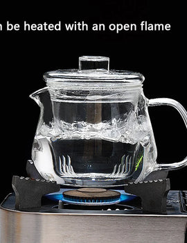 480/650ml Heat-Resistant Teapot With Glass Tea Strainer Infuser Flower Kettle Kung Fu Teawear Set Puer Oolong Pot Teaware