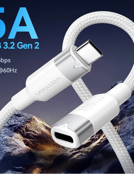 Type C Extension Cable 10Gbps 100W Fast Charging 4K USB C Gen 3.2 Extender Cord for Switch MacBook Pro Samsung Xiaomi