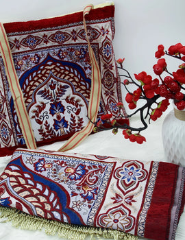 Muslim Prayer Rug Travel Bag Soft Taffeta Sajadah Foldable Janamaz Portable Prayer Mat Islamic Gift for Eid Ramadan