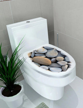 DIY 3D Toilet Lid Seats Cover Wall Stickers Bathroom Decal Mural Home Decoration