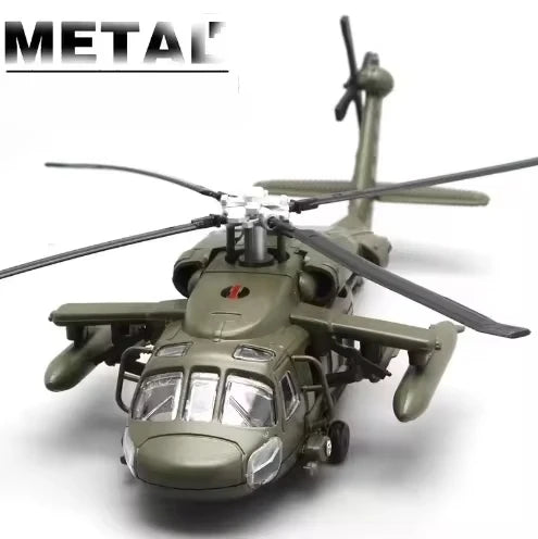 1 32 Scale Apache Black Hawk Armed Helicopter Diecast Alloy Model with Sound and Light