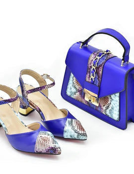 Latest Design Matching Nigerian Party Shoes and Bags for Ladies Patent Leather Shoes for Women Sandals African Bag and Shoe Sets