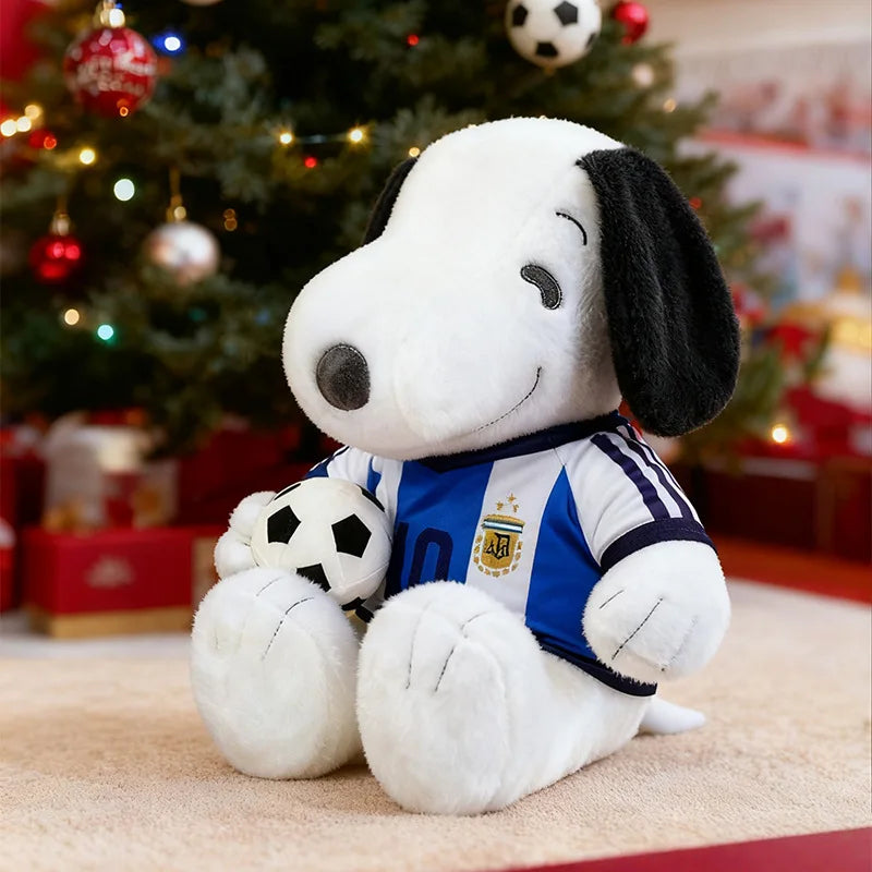 Kawaii Stuffed Doll Snoopy Football Plush Toy Cute Anime Character Stuffed Animal for Kids Birthday Gift and Cartoon Collection