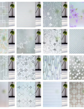 Window Film Privacy, Stained Glass Film, Frosted Opaque Glass Clings, Sun Blocking Vinyl Window Stickers for Door Home Office