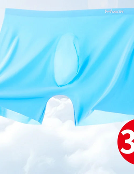 3-Pack Seamless Ice Silk Boxers for Men – Graphene Comfort