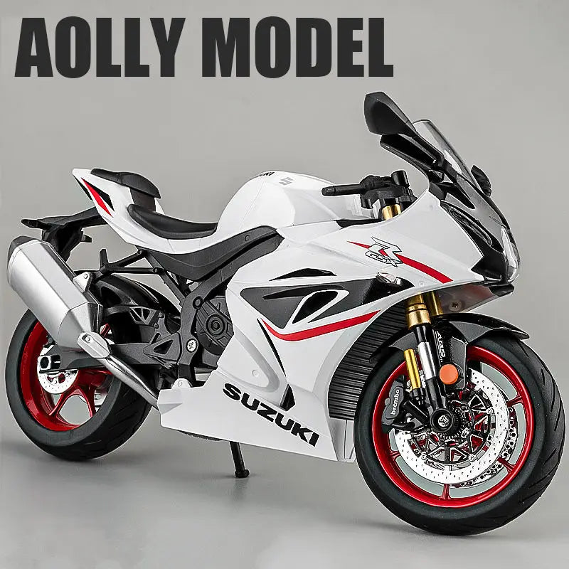 Diecast Suzuki GSX 1000R Racing Motorcycle Model 1 to 9 Scale