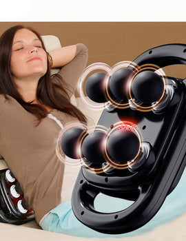 Fascia Six Heads Massage Muscle Relaxation Electric Massager Relief Vibrating Neck Fascia Massage Instrument