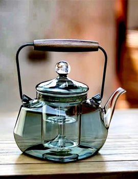 Japanese Square Heat Resistant Glass Teapot Steaming and Boiling Dual-use Lifting Beam Tea Pot Glass Kettle Kung Fu Tea Set