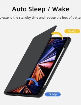 For Tablet iPad Pro 11 Case For Pro 12.9 Air 5 4 10.9 iPad 10th 7/8/9th Generation Mini 6 360° Rotatable Transparent Back Cover