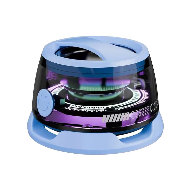 Outdoor Bluetooth Speaker Wireless Portable Mini Travel Stereo Speaker with RGB Color Light and Phone Holder for Ios