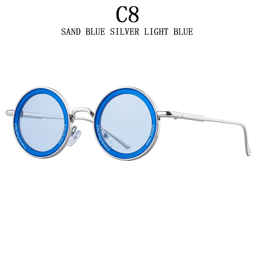 Round Steampunk Sunglasses With UV400 Protection