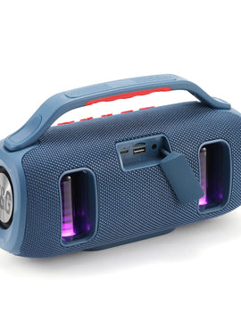 TG-694 Wireless Bluetooth High Quality Stereo Bass Waterproof BT Speaker LED RGB Light Portable Fabric Active Speaker FM Radio