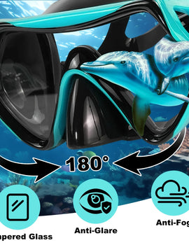 Scuba Diving Mask Snorkel Set For Tempered Glass Professional Panoramic Snorkeling Gear Swimming Training