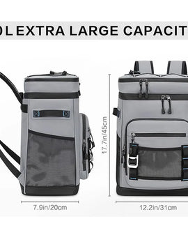 30L Waterproof Insulated Backpack Camping Fishing Pack Keep Food Hot Cold Lunch Rucksack Outdoor Travel Beach Picnic Thermal Bag