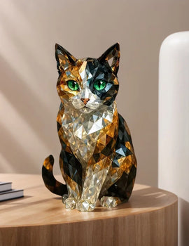 Creative Fake Crystal Animal Sculptures Mini Collectible Art Clear Statue Resin Animal Artwork Sculpture for Home & Office