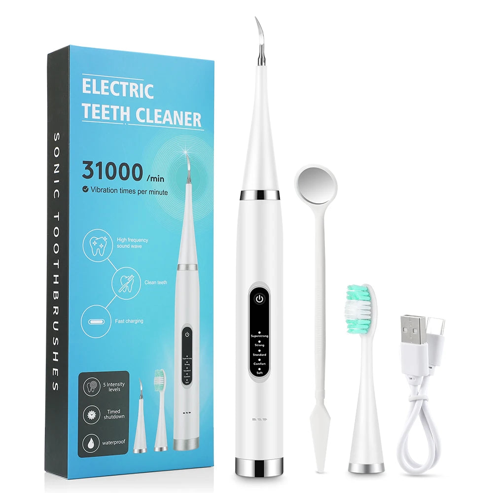 Home Calculus Remover Dental Scaling Electric Scaler Sonic Smoke Stains Tartar Plaque Teeth Whitening Dental Scaler