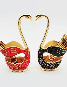 Swan-Shaped Cutlery Holder, Elegant Spoon and Fork Base, Luxury Tableware Storage, Stylish Kitchen Decor and Organizer for Home