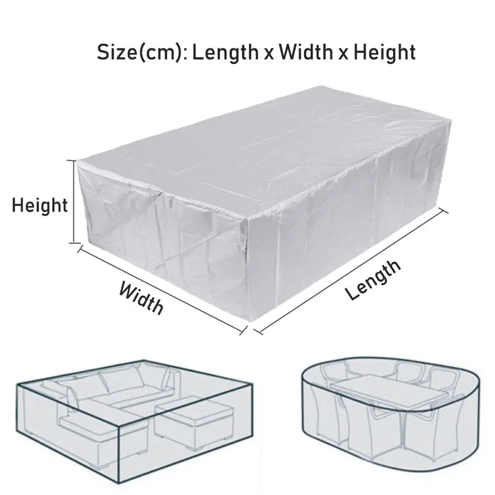 Waterproof Outdoor Patio Furniture Cover 210D Garden Sofa Table Chair Rain Snow Dust Protector