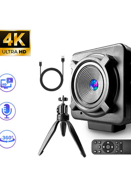 4K Webcam for Pc 1080P 60FPS USB Remote Control Computer Web Camera With Tripod Mic Autofocus for/Pro Live Streaming/Video Call