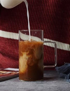 700ml Glass Coffee Mug Handmade Heat Resistance Clear Tea Milk Juice Cup Water Beer Drinking Mug Office Drinkware