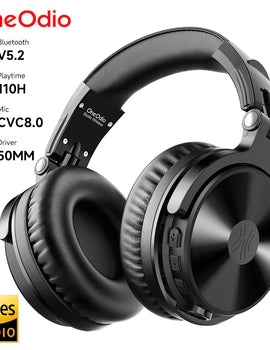 Pro-C Bluetooth Wireless Headphones With Mic 110Hr Hi-Res Over Ear Bluetooth 5.2 Headset Earphone For Phone PC Sports