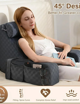Home Bed Reading Pillow Cushion Adjustable Adult Headrest Pillow Perfect for Watching TV Reading Gaming or Resting Decoration 이불
