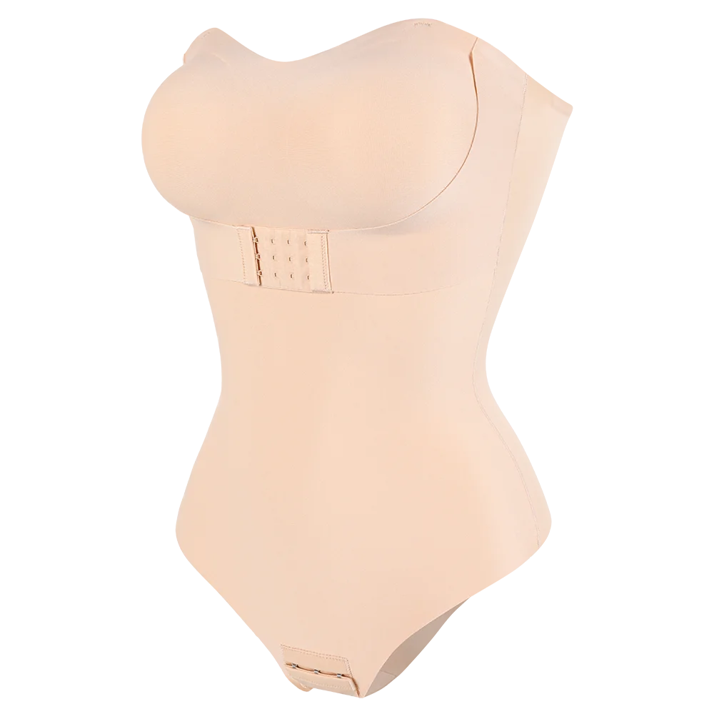 Strapless Thong Bodysuit for Women – Plus Size Tummy Control Shapewear