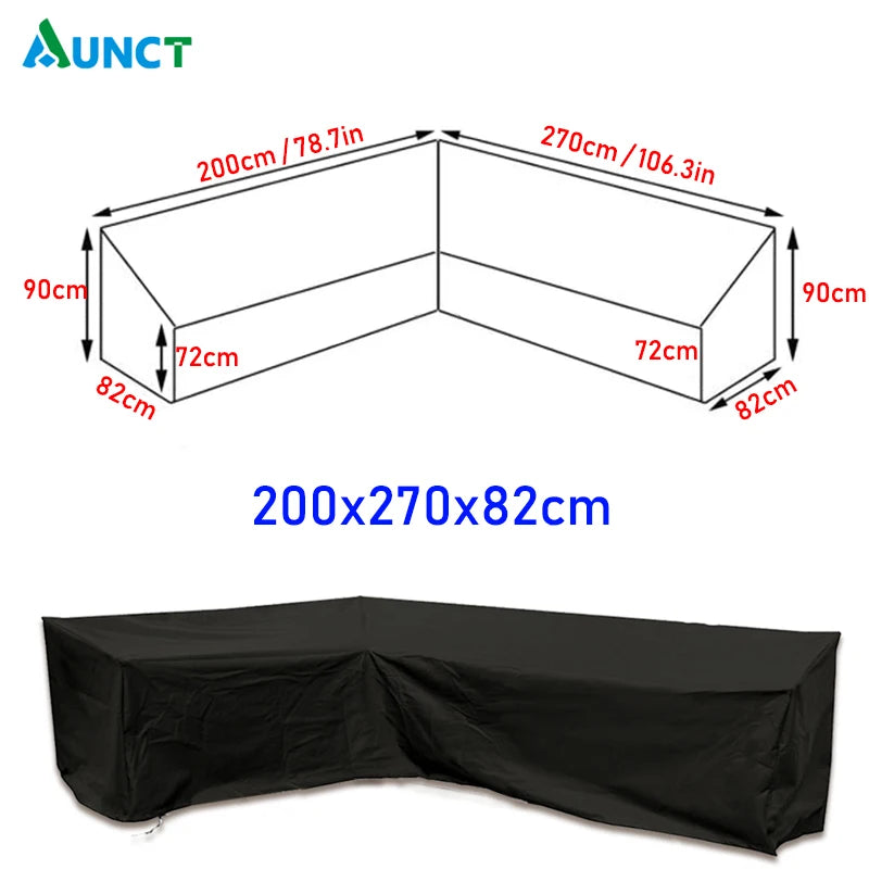 Waterproof V Shape Outdoor Sofa Cover Garden Rattan Corner Furniture Dustproof Rain Snow Protector